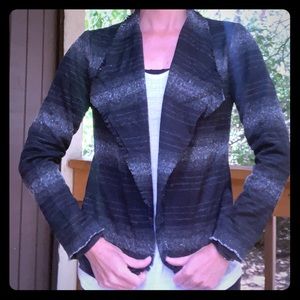 Cupcakes & Cashmere Black Striped Blazer S